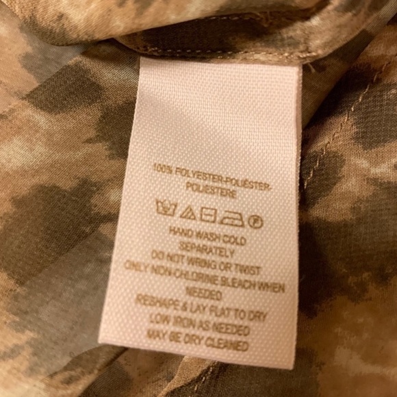 Free People Easy Rider Cheetah Button Front Shirt Blouse Semi Sheer Animal Print - Picture 13 of 13